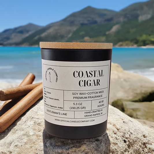 Coastal Cigar  Soy Blend Candle