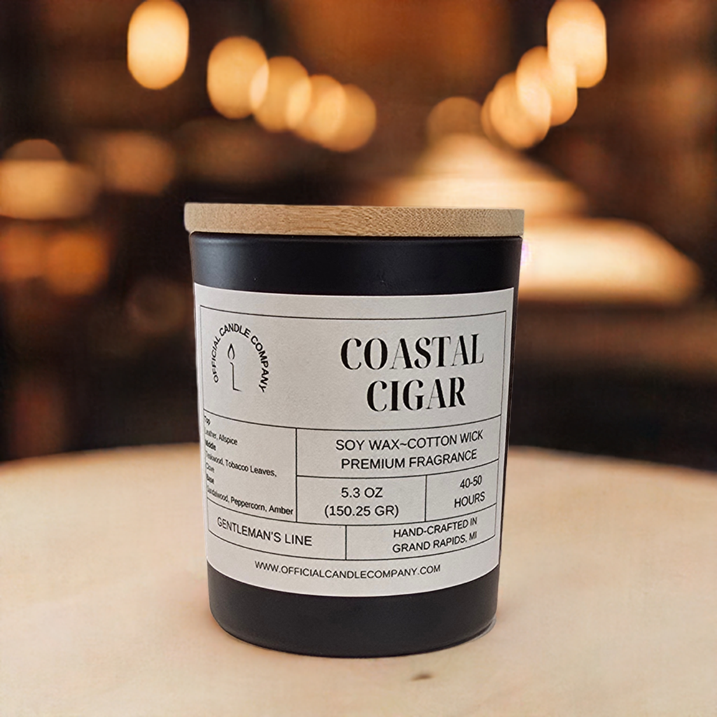 Coastal Cigar  Soy Blend Candle