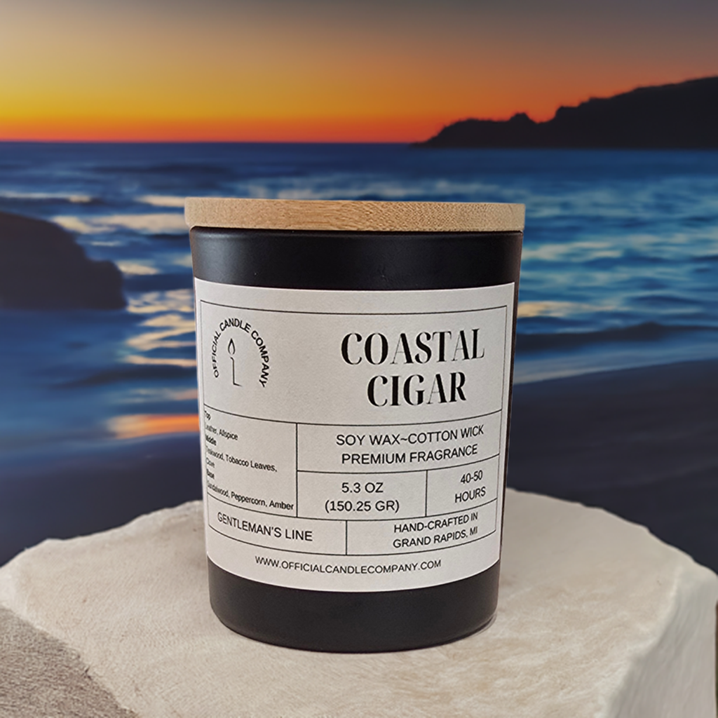 Coastal Cigar  Soy Blend Candle