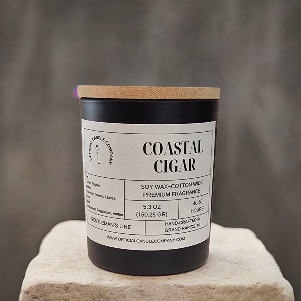 Coastal Cigar  Soy Blend Candle